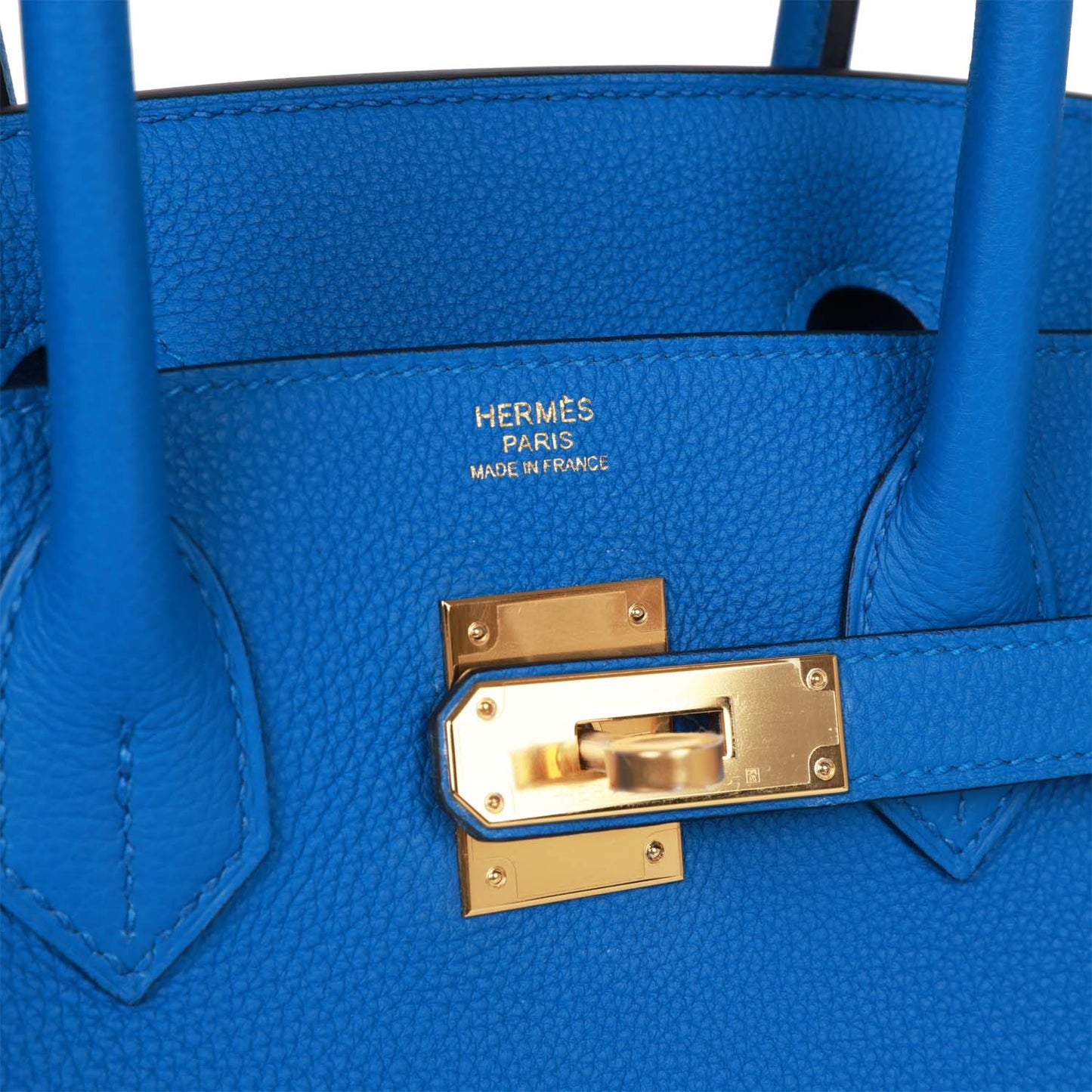 Luxury Hermes Birkin 30 Bleu Zellige Togo Gold Hardware