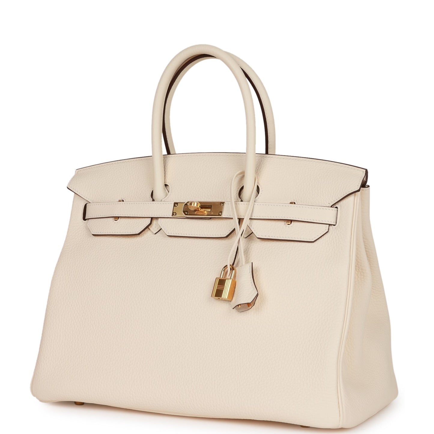 Luxury Hermes Birkin 35 Nata Togo Gold Hardware