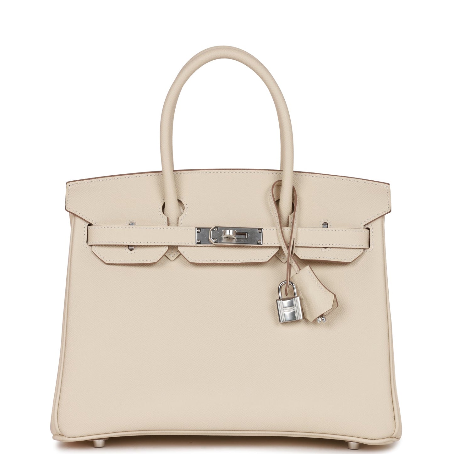 Luxury Hermes Birkin 30 Craie Epsom Palladium Hardware