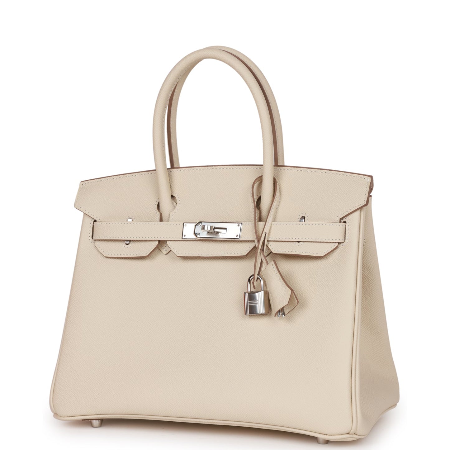 Luxury Hermes Birkin 30 Craie Epsom Palladium Hardware