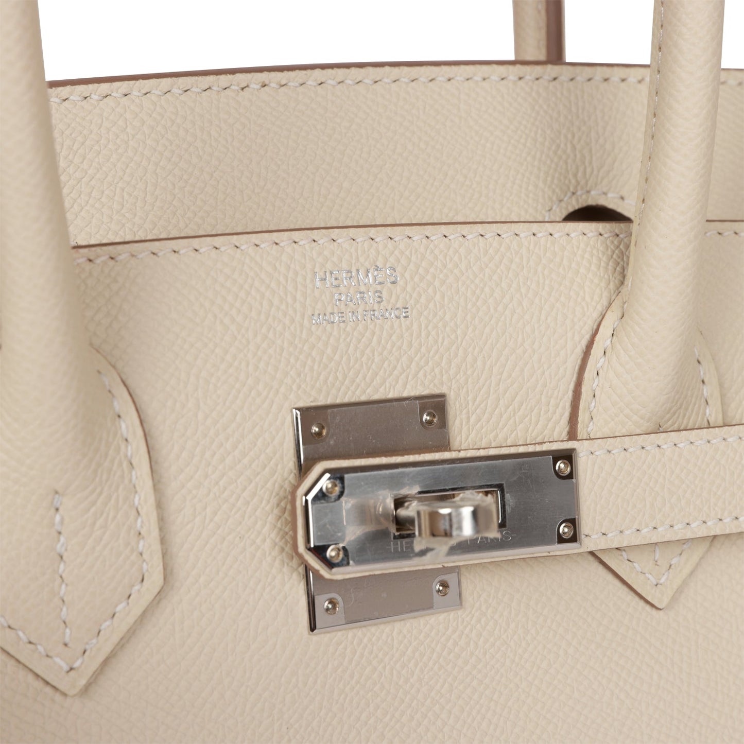 Luxury Hermes Birkin 30 Craie Epsom Palladium Hardware