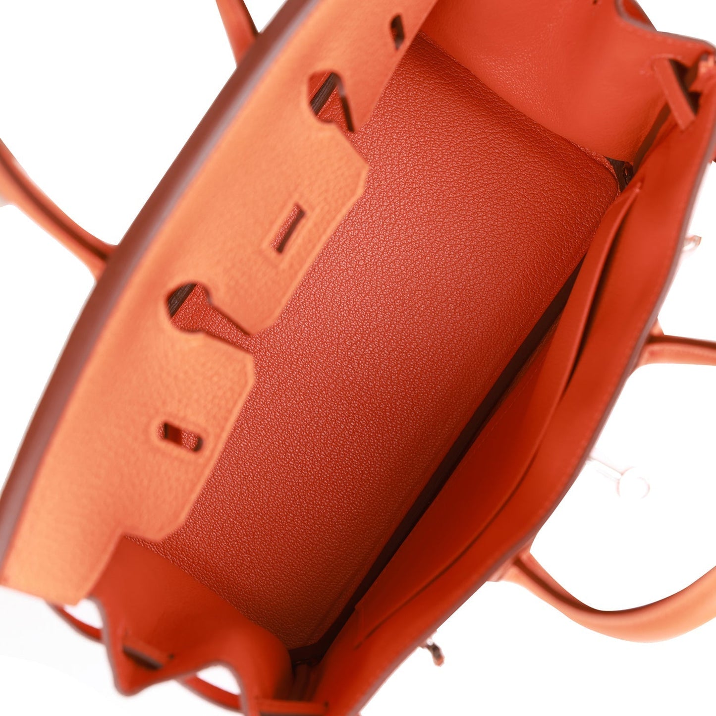 Luxury Hermes Birkin 25 Orange Togo Palladium Hardware