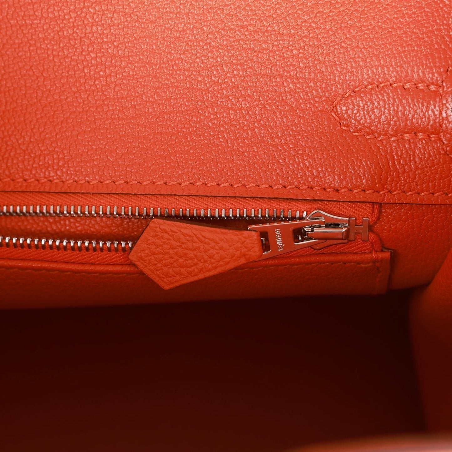 Luxury Hermes Birkin 25 Orange Togo Palladium Hardware