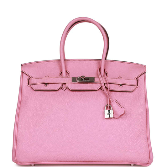Top Quality Luxury Hermes Birkin 35 Bubblegum Togo Palladium Hardware