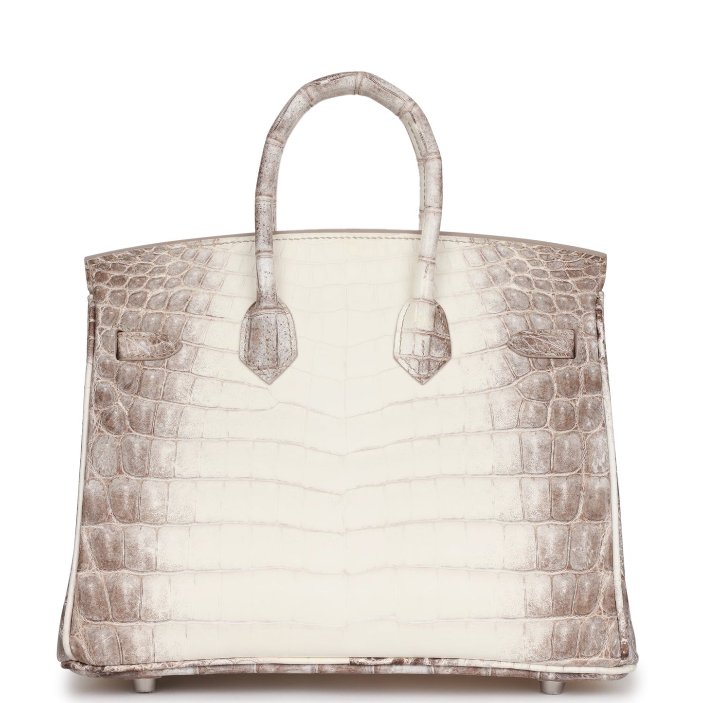 Luxury Hermes Birkin 25 Himalaya Niloticus Crocodile Palladium Hardware