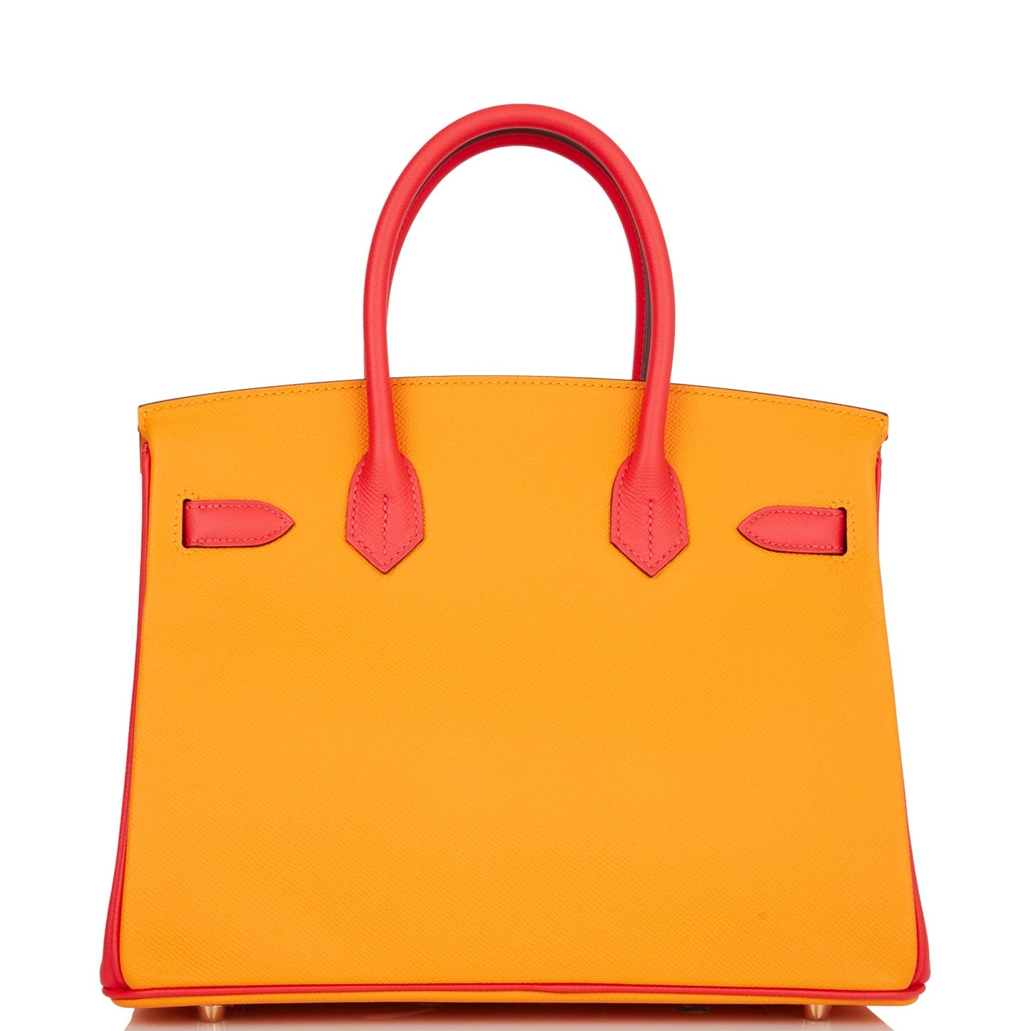 Luxury Hermes Special Order (HSS) Birkin 30 Jaune D'Or and Rose Jaipur Epsom Brushed Gold Hardware