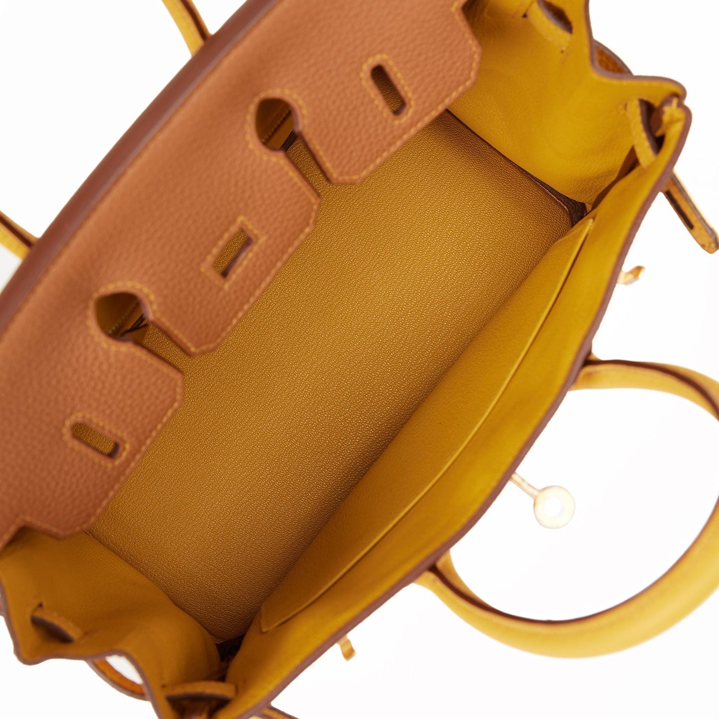 Luxury Hermes Special Order (HSS) Birkin 25 Gold and Jaune Ambre Togo Brushed Gold Hardware