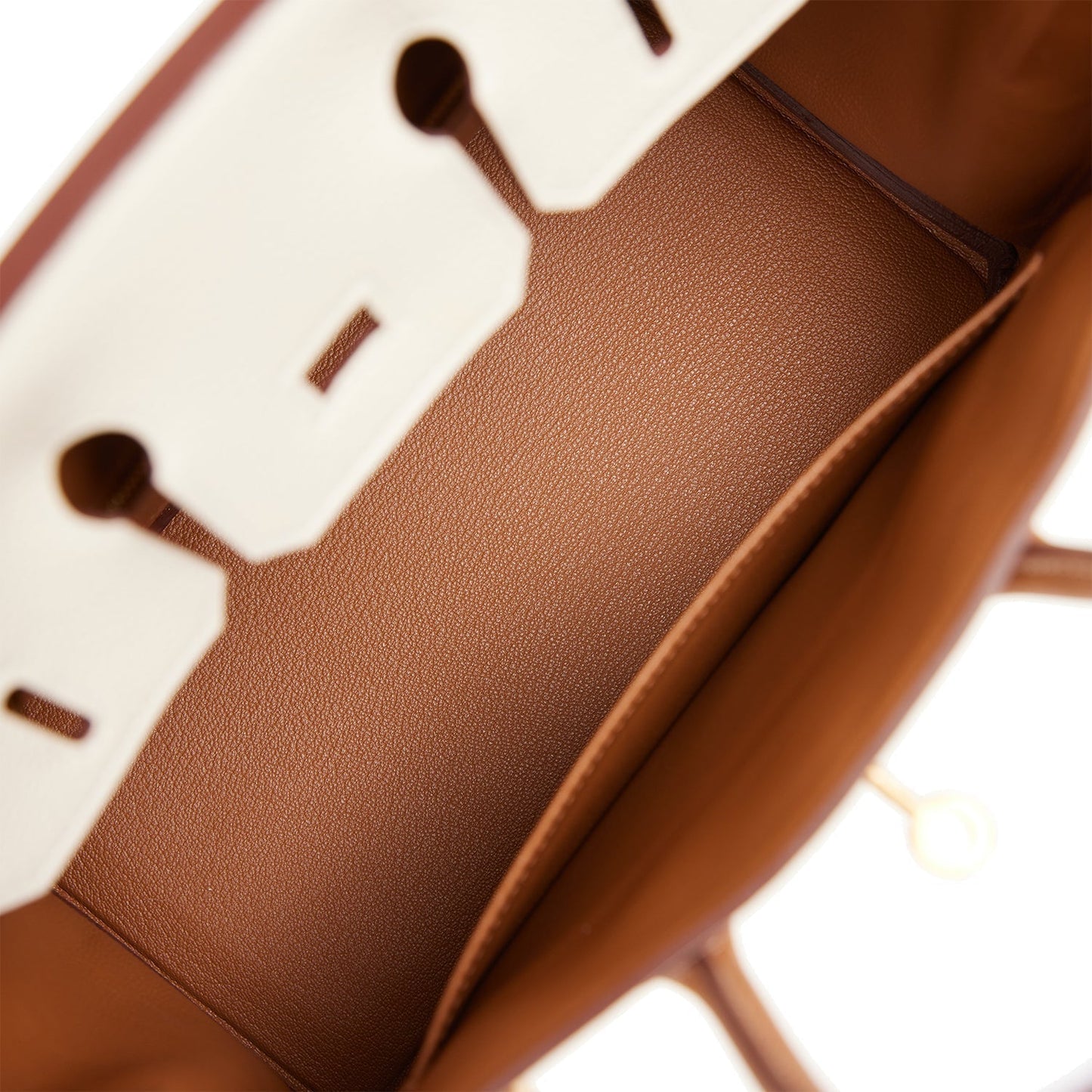 Luxury Hermes Special Order (HSS) Birkin 25 Craie and Gold Togo Brushed Gold Hardware