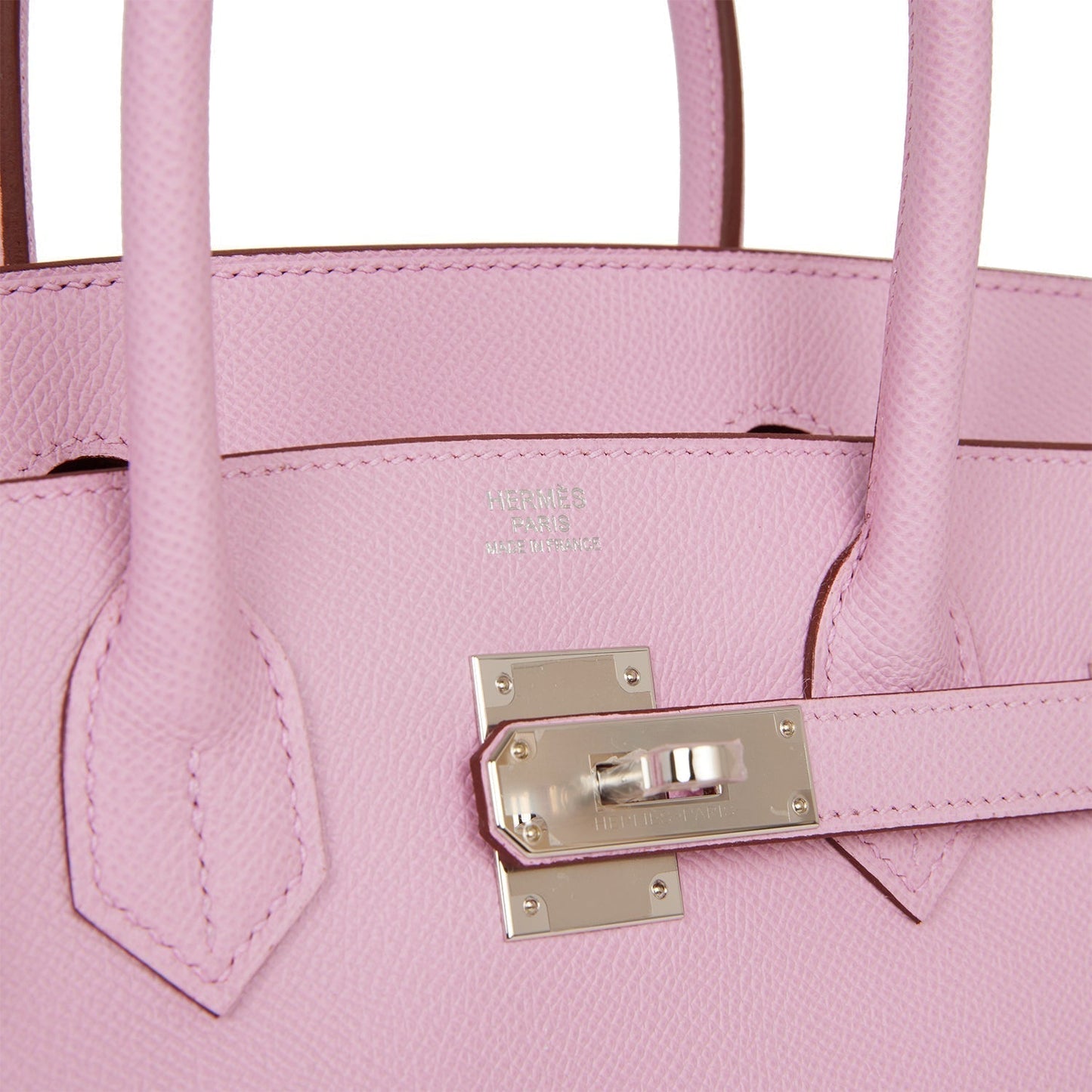 Luxury Hermes Birkin 30 Mauve Sylvestre Epsom Palladium Hardware