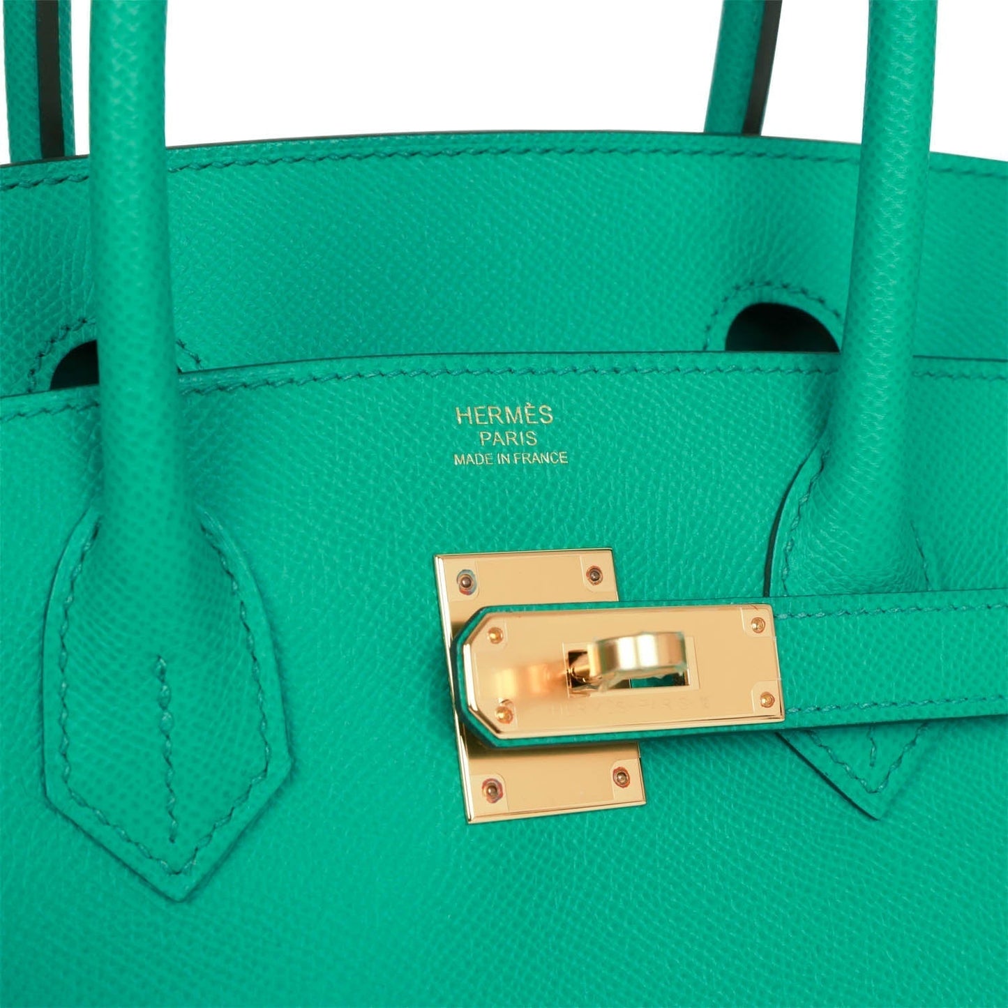 Luxury Hermes Birkin 30 Vert Jade Epsom Gold Hardware