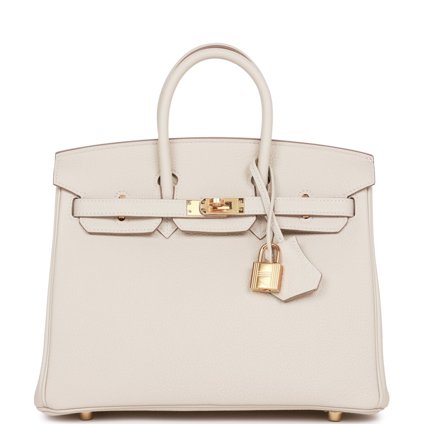 Luxury Hermes Birkin 25 Craie Togo Gold Hardware