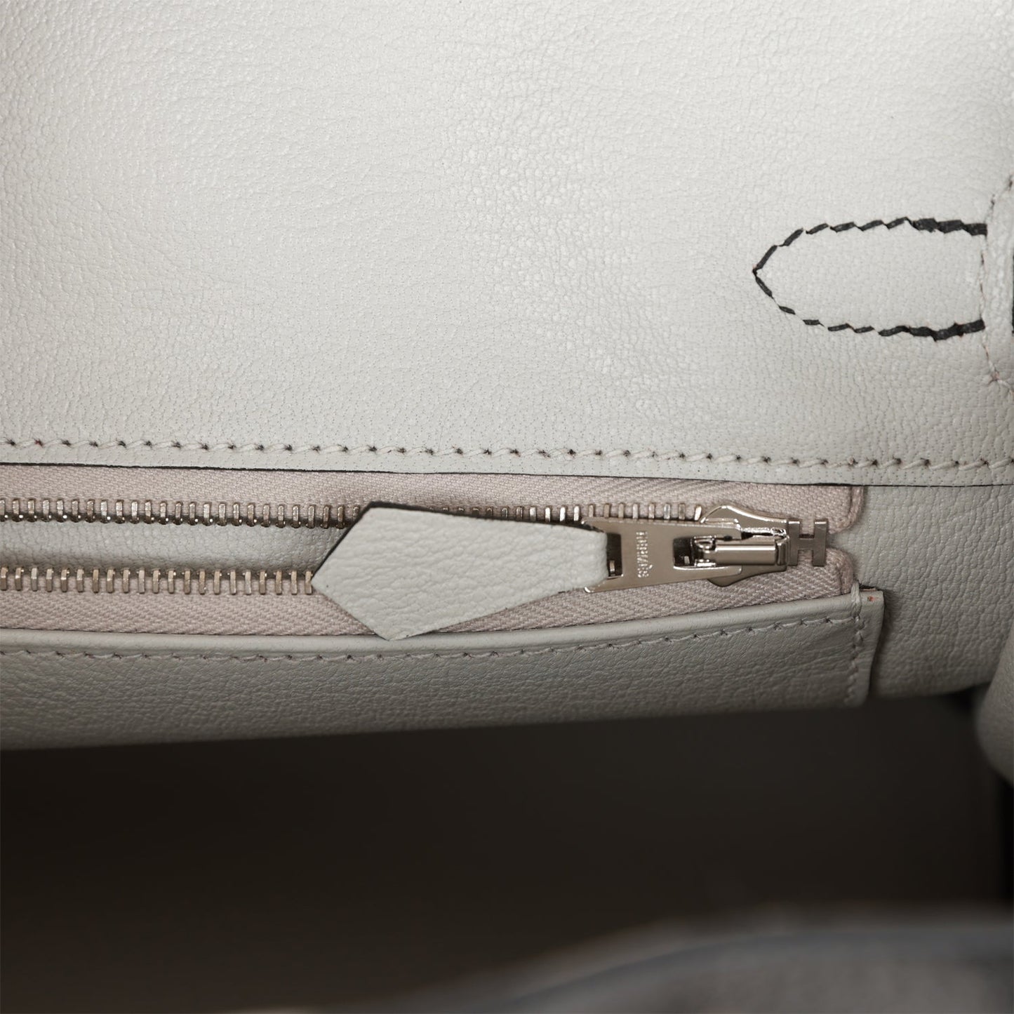 Luxury Hermes Special Order (HSS) Birkin 25 Black and Gris Perle Chèvre Brushed Palladium Hardware