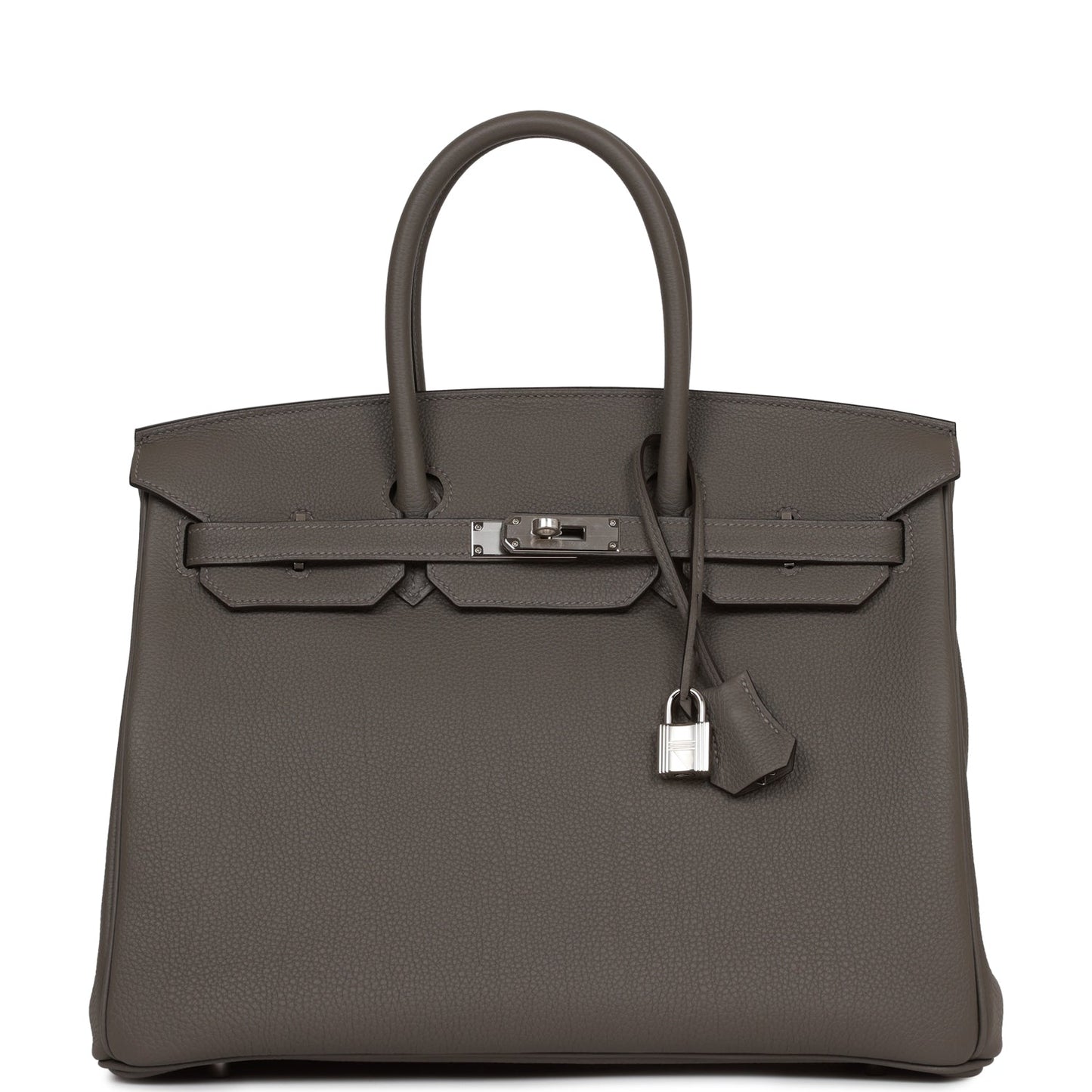 Luxury Hermes Birkin 35 Gris Meyer Togo Palladium Hardware