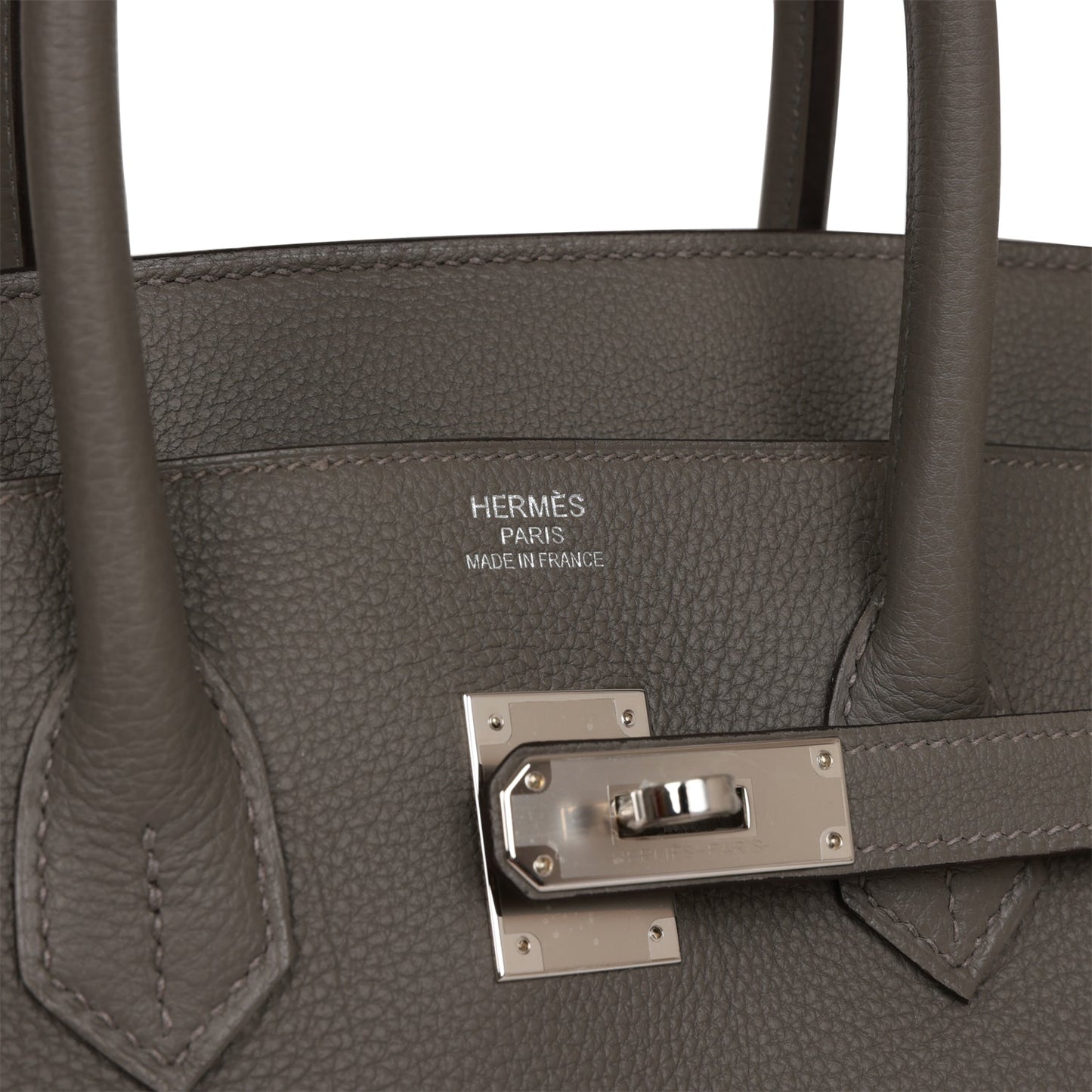 Luxury Hermes Birkin 35 Gris Meyer Togo Palladium Hardware