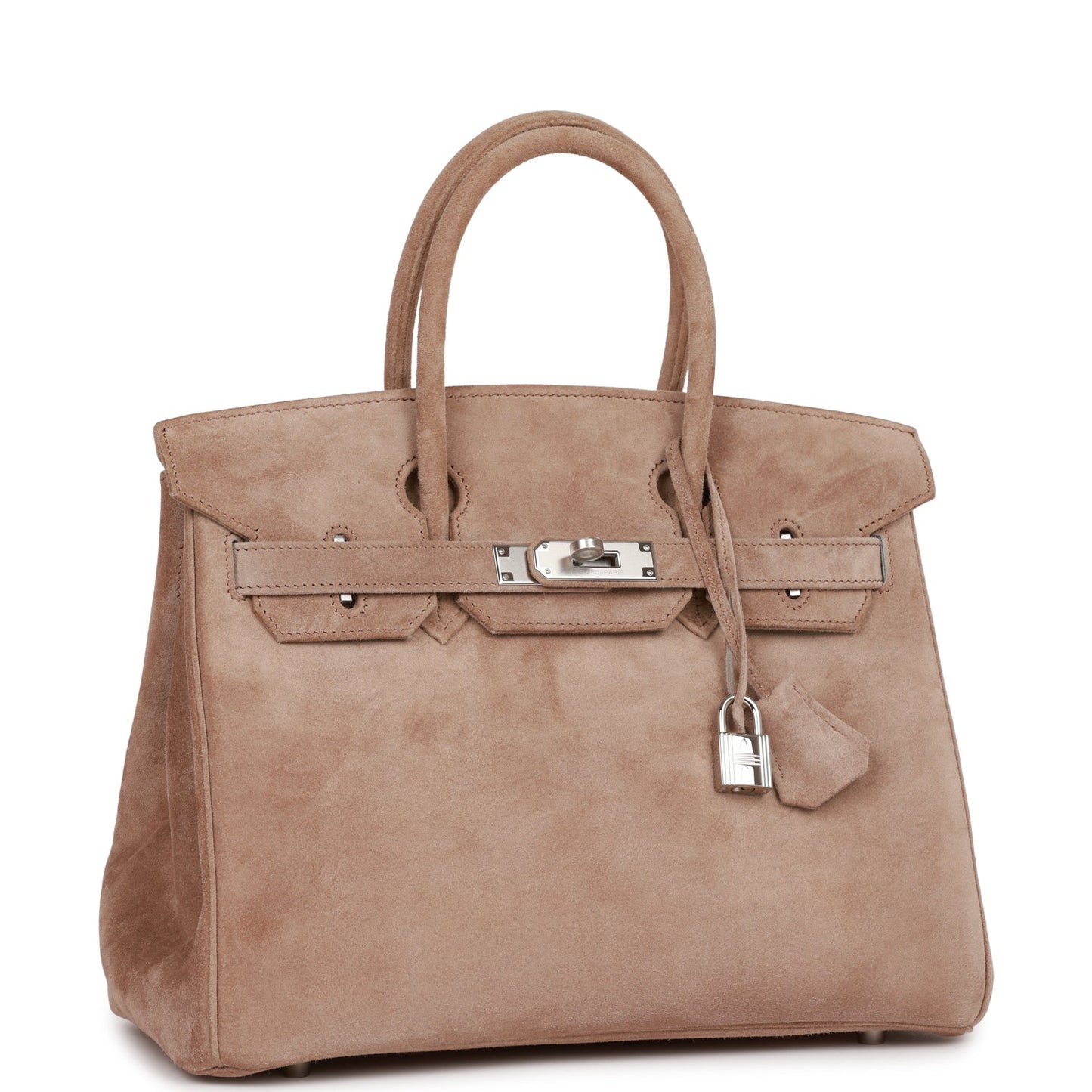 Vintage Luxury Hermes Birkin 30 Gris Perle Doblis Palladium Hardware