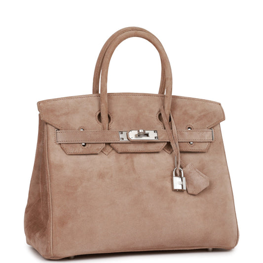 Vintage Luxury Hermes Birkin 30 Gris Perle Doblis Palladium Hardware
