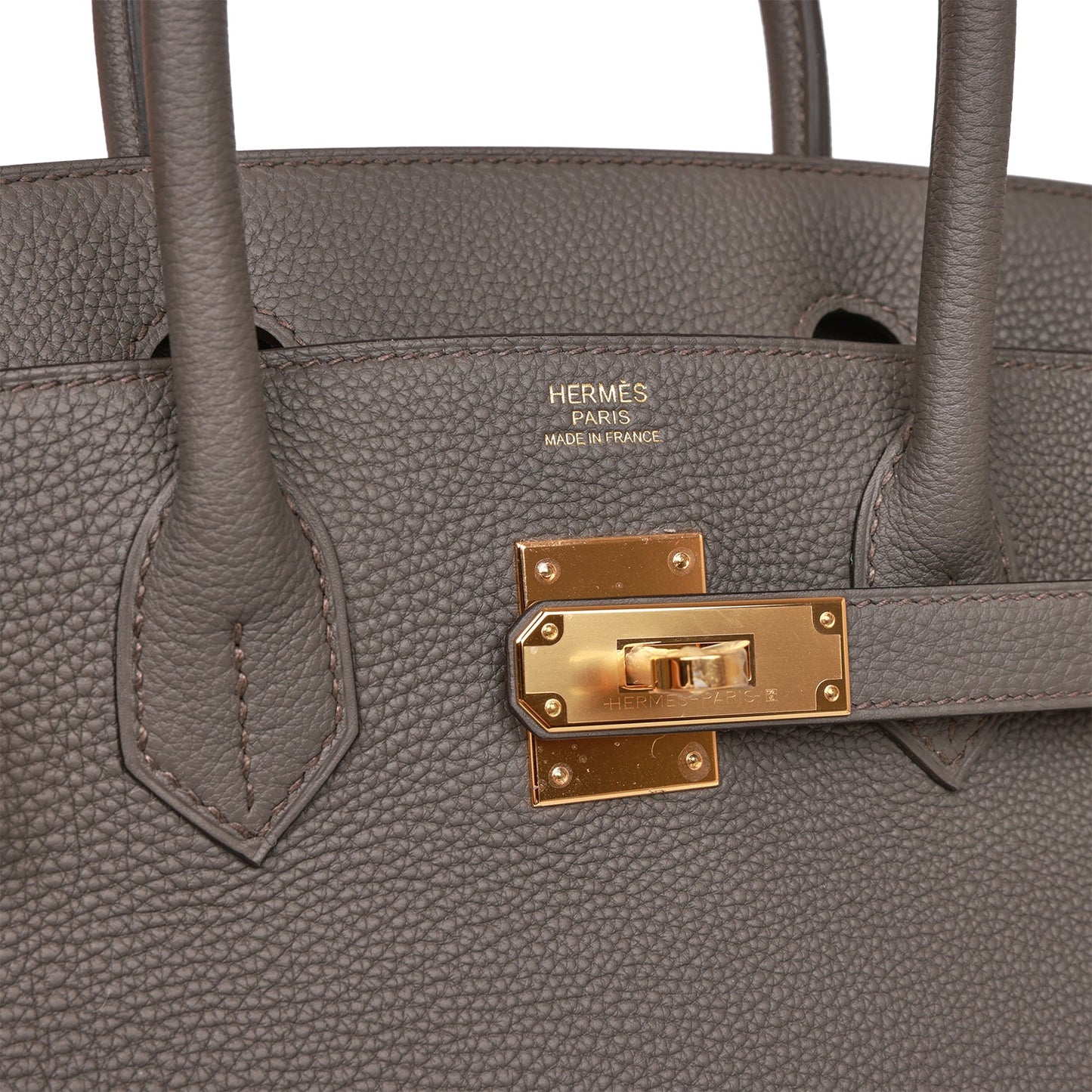 Luxury Hermes Birkin 30 Etain Togo Gold Hardware