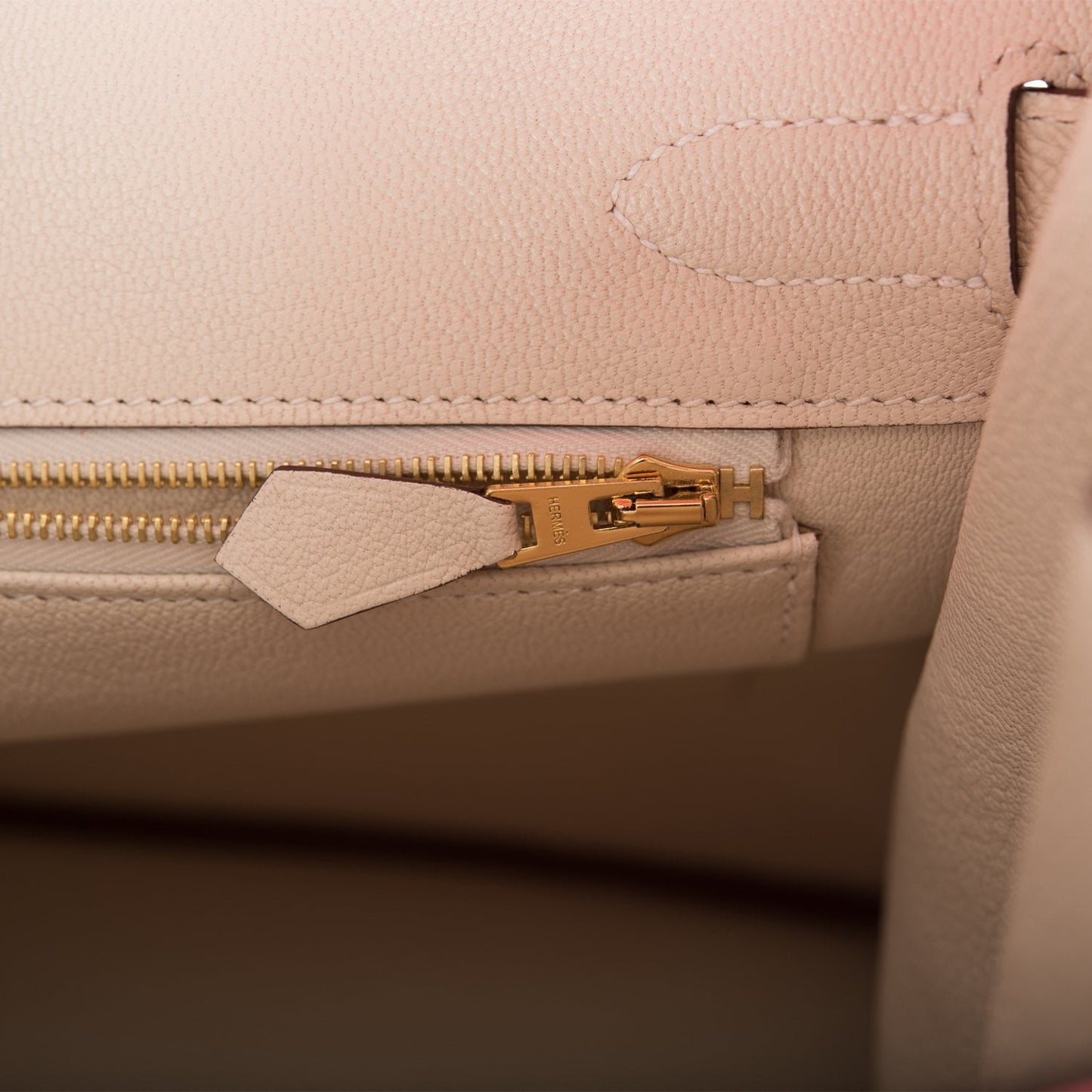 Luxury Hermes Special Order (HSS) Birkin 30 Craie and Rose Azalee Epsom Brushed Gold Hardware