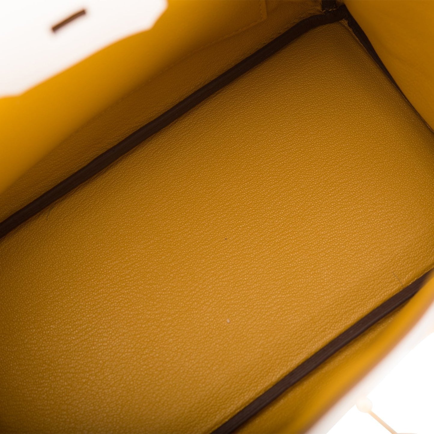 Luxury Hermes Special Order (HSS) Birkin 25 Craie and Jaune Ambre Togo Brushed Gold Hardware