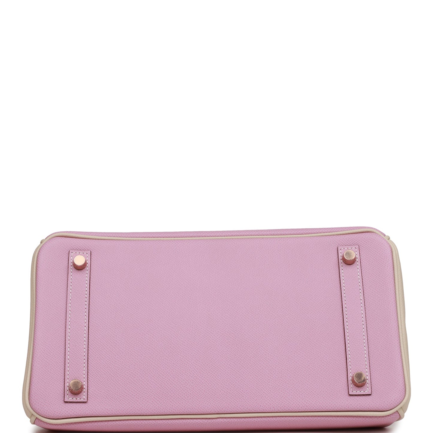 Luxury Hermes Special Order (HSS) Birkin 30 Mauve Sylvestre and Craie Epsom Rose Gold Hardware