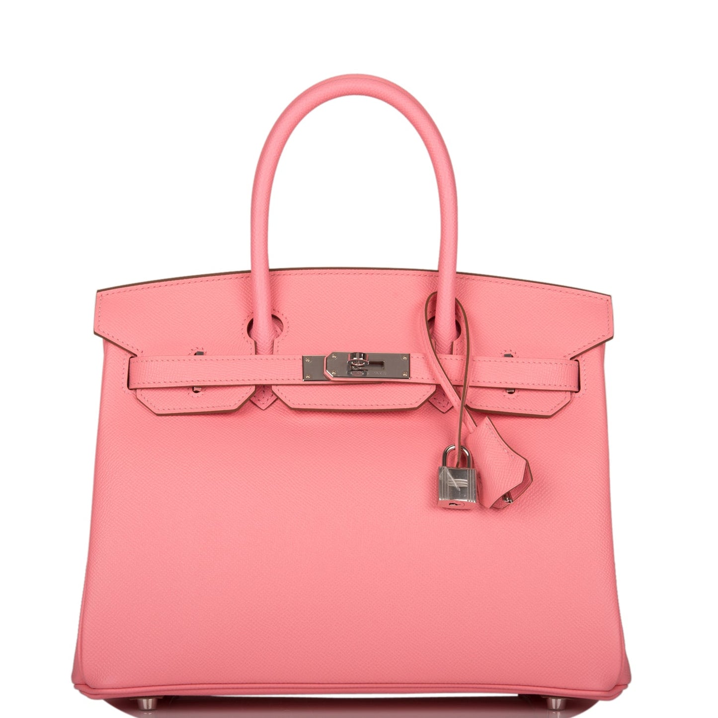 Luxury Hermes Birkin 30 Rose Confetti Epsom Palladium Hardware