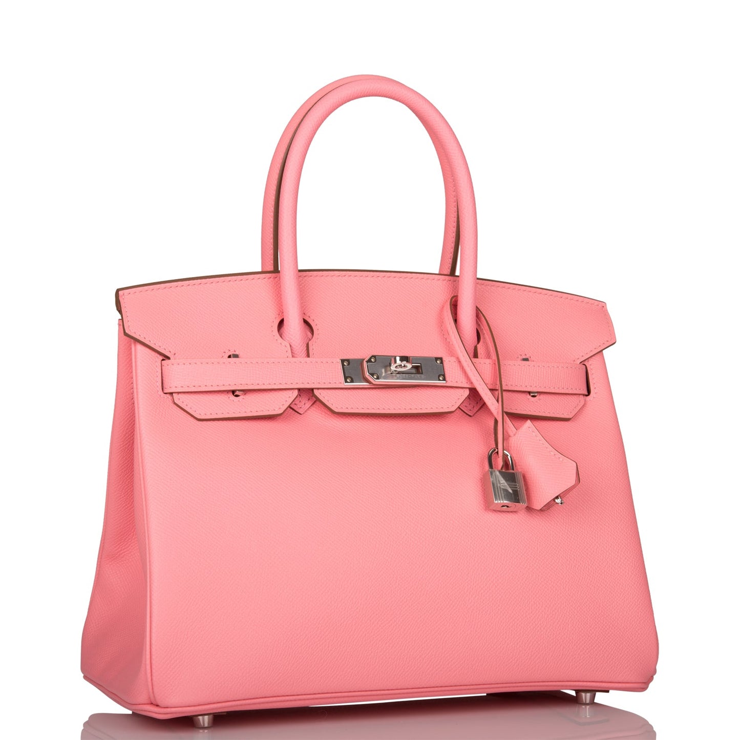 Luxury Hermes Birkin 30 Rose Confetti Epsom Palladium Hardware