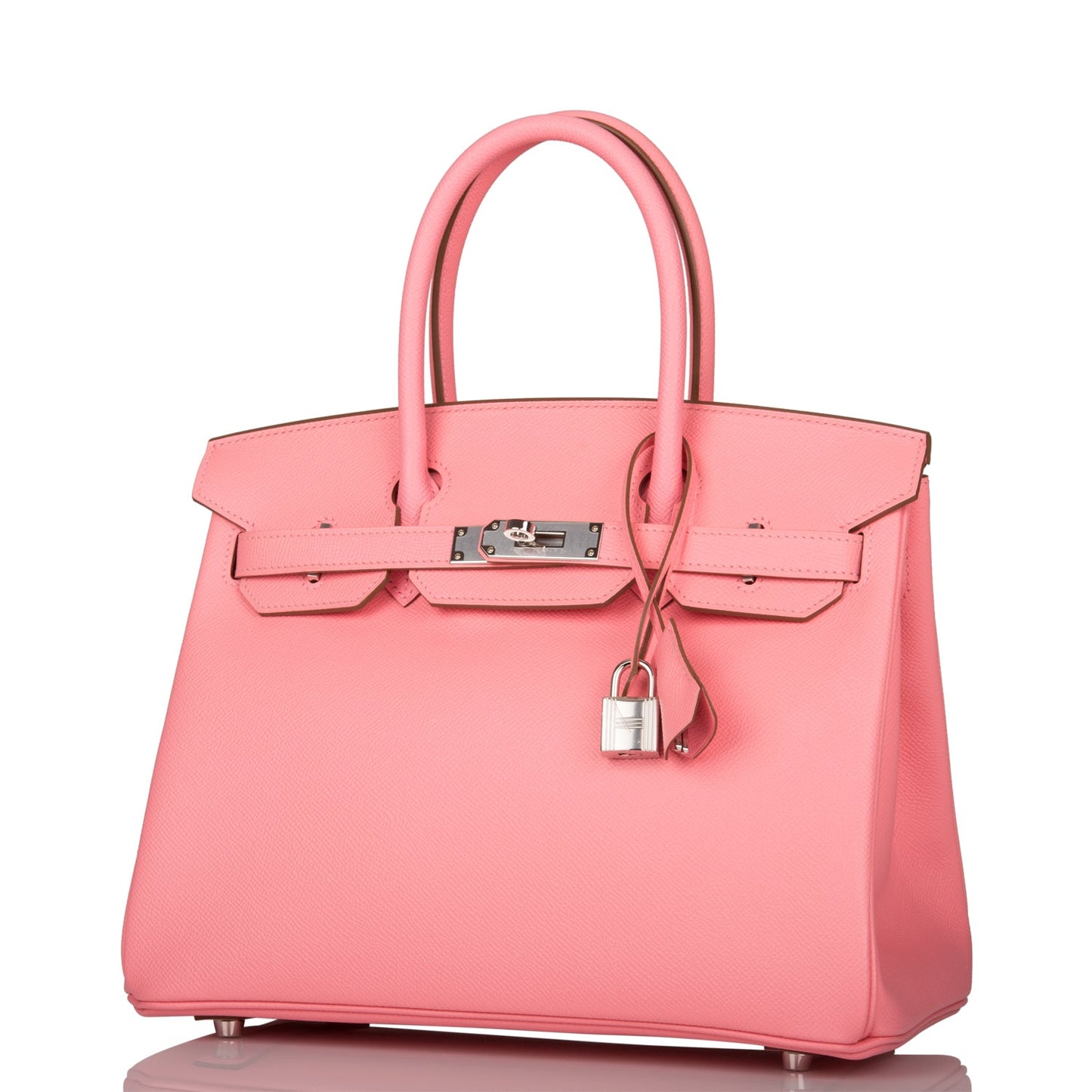 Luxury Hermes Birkin 30 Rose Confetti Epsom Palladium Hardware