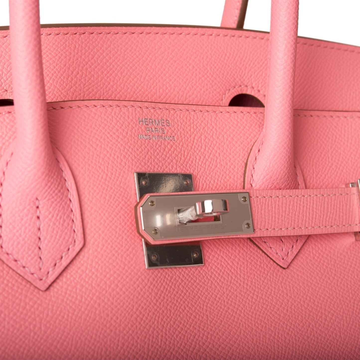 Luxury Hermes Birkin 30 Rose Confetti Epsom Palladium Hardware