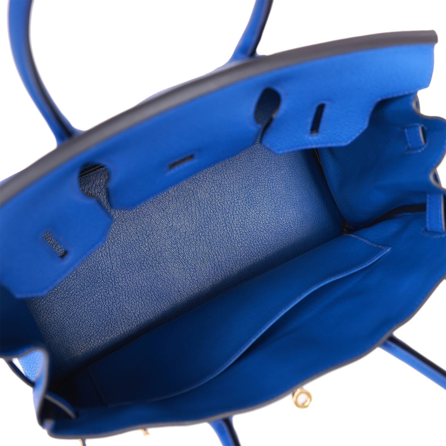 Luxury Hermes Birkin 30 Bleu Royal Togo Gold Hardware
