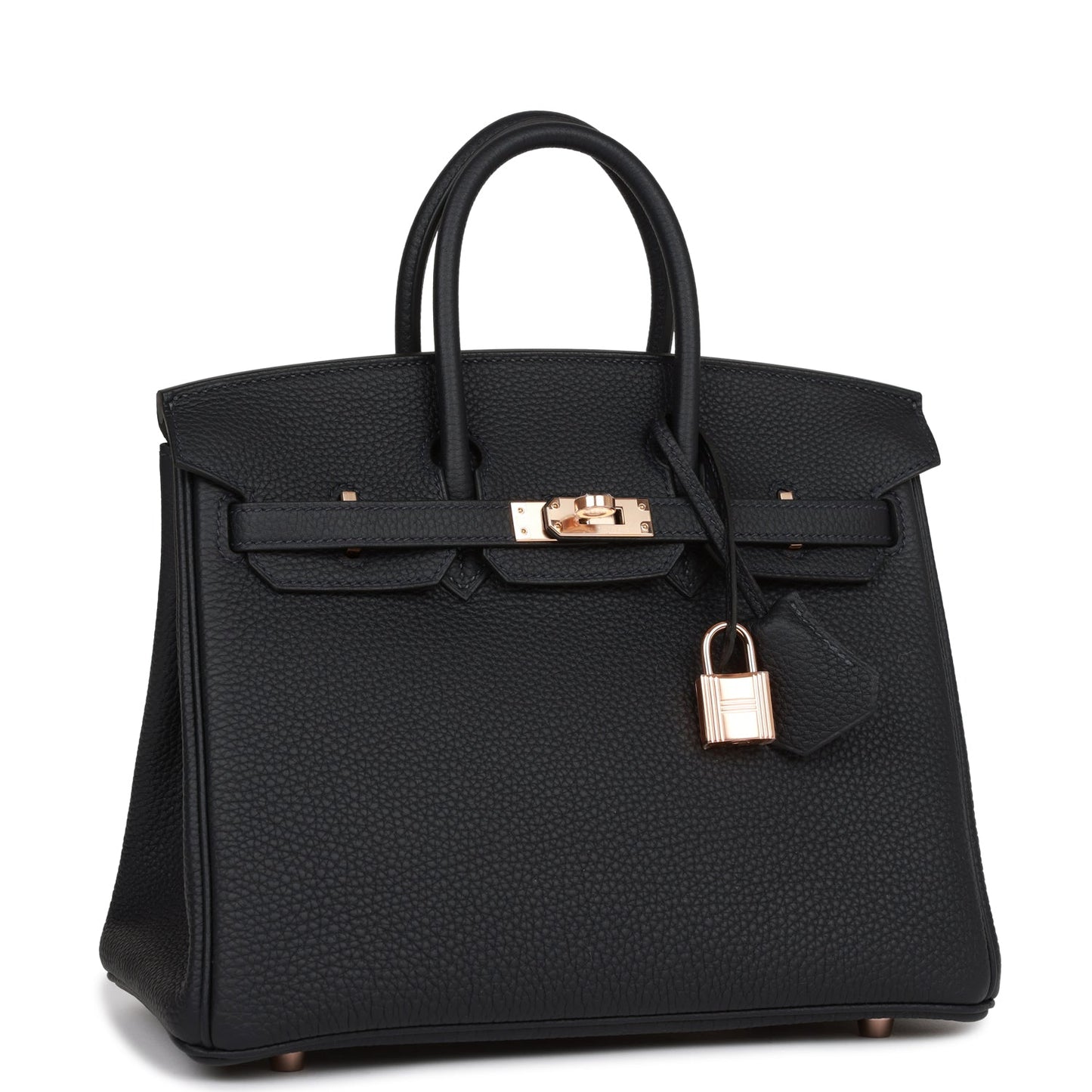 Luxury Hermes Birkin 25 Caban Togo Rose Gold Hardware