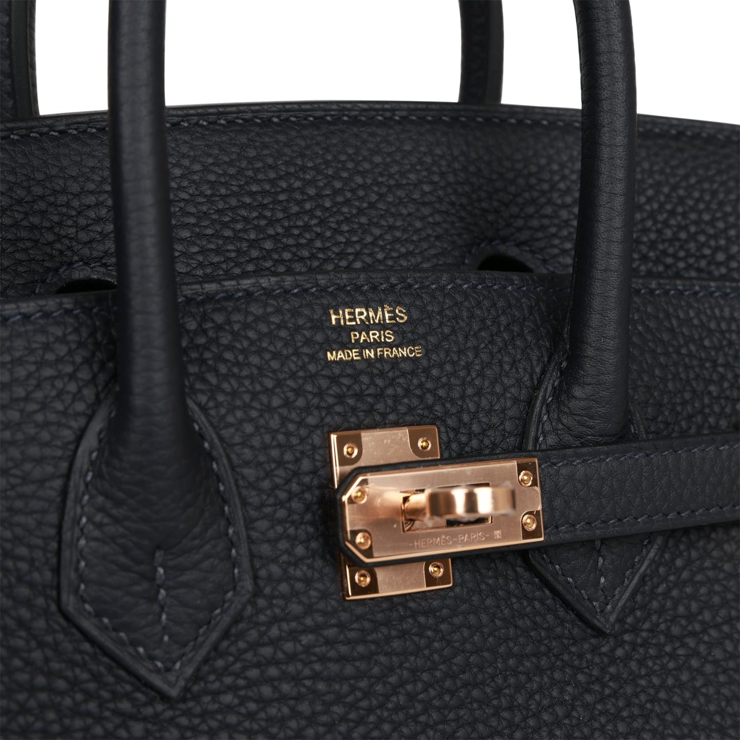 Luxury Hermes Birkin 25 Caban Togo Rose Gold Hardware