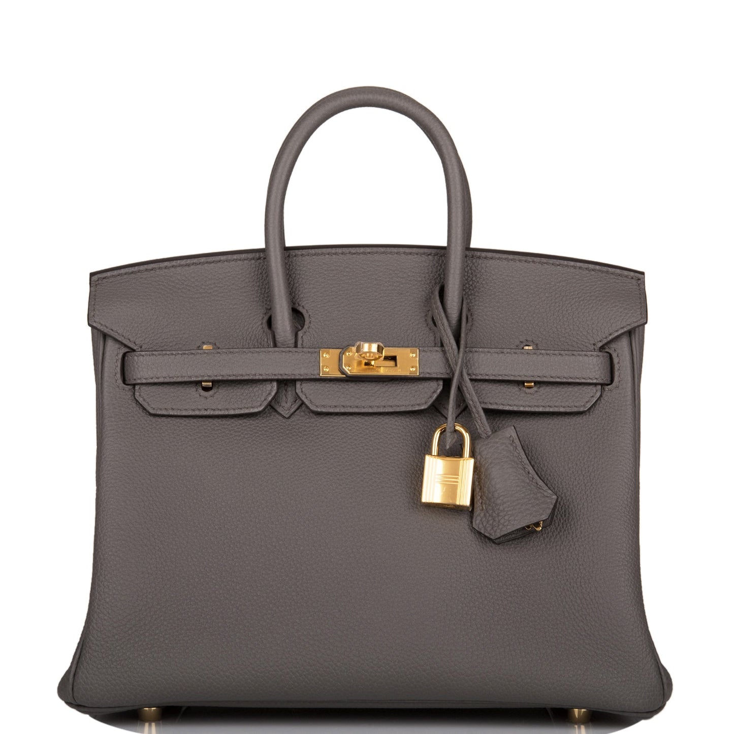 Luxury Hermes Birkin 25 Etain Togo Gold Hardware