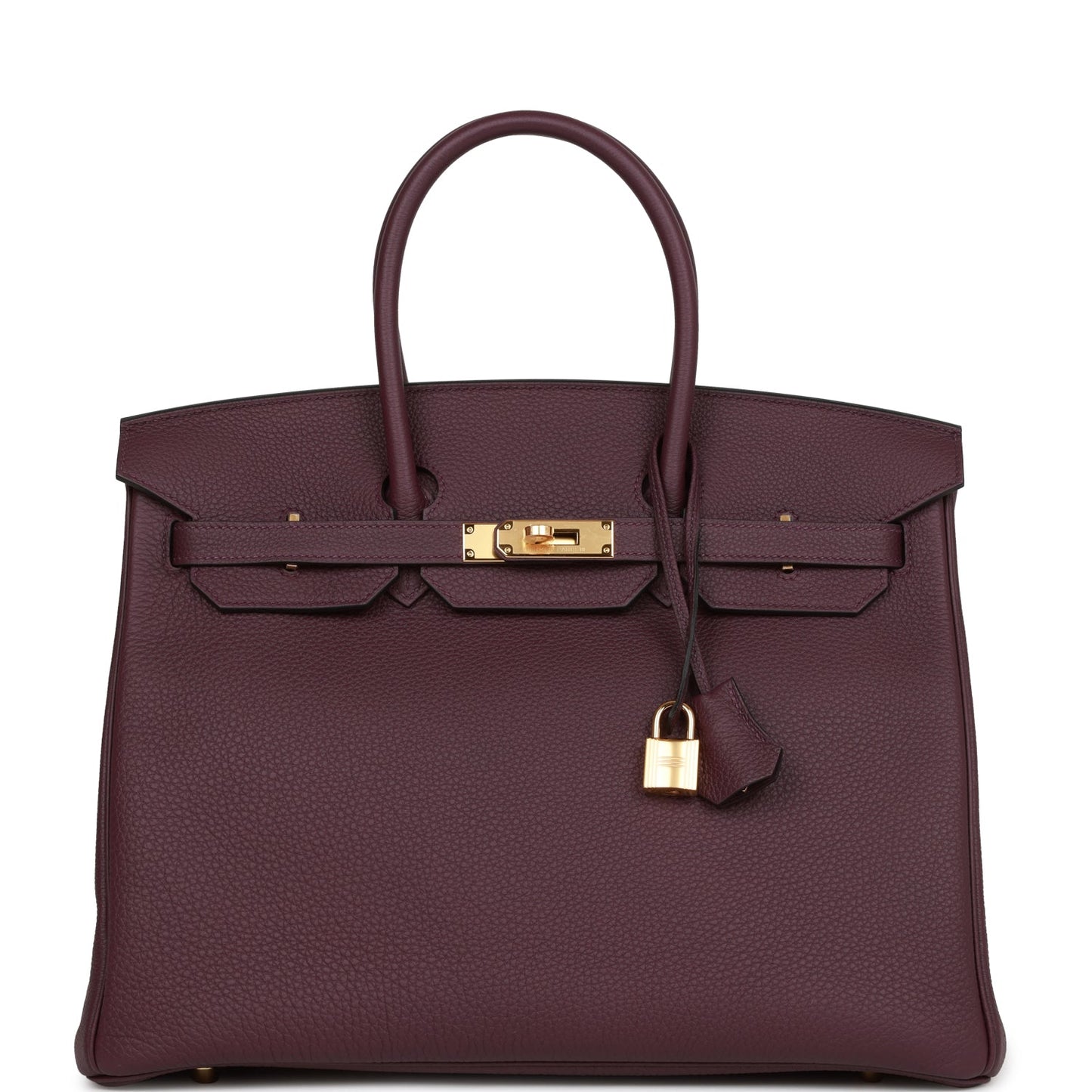 Luxury Hermes Birkin 35 Cassis Togo Gold Hardware