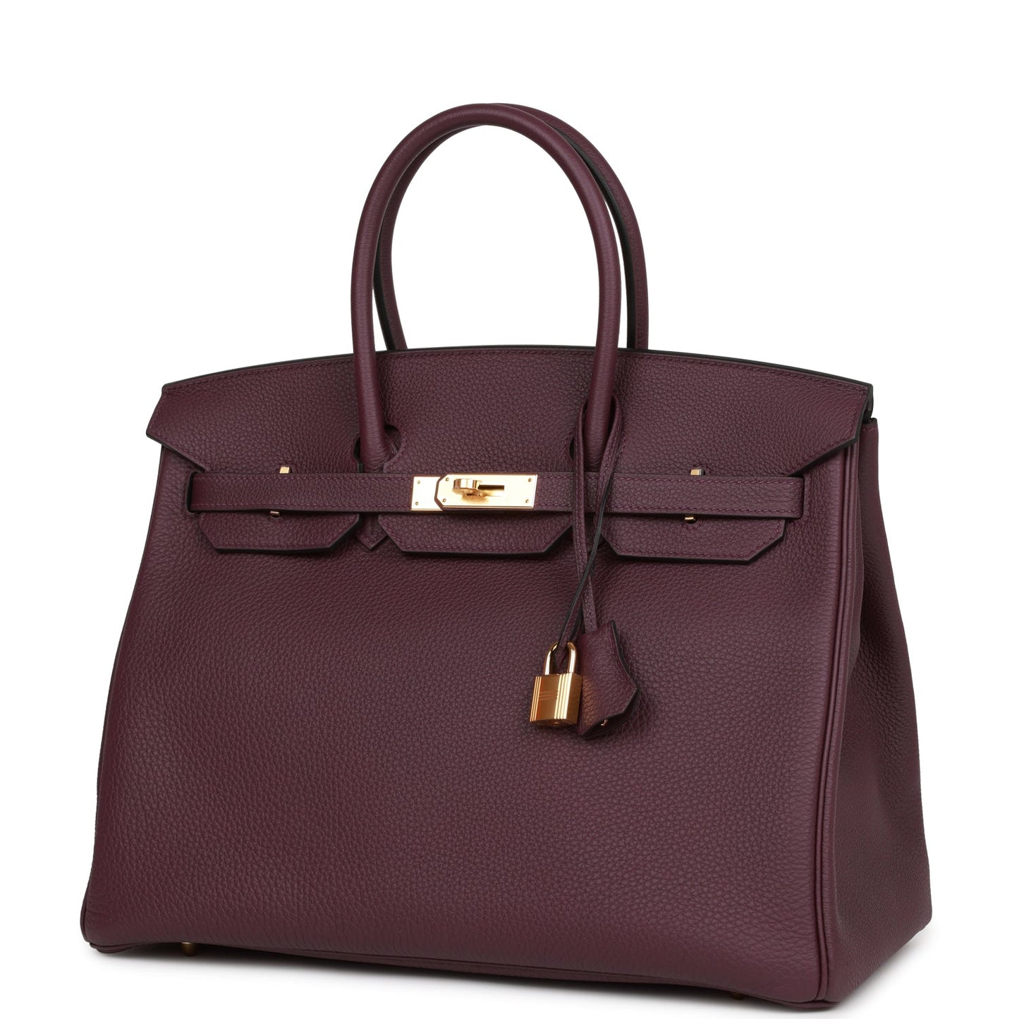 Luxury Hermes Birkin 35 Cassis Togo Gold Hardware