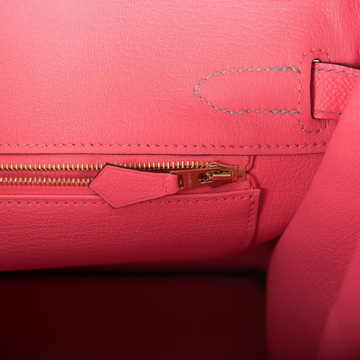 Luxury Hermes Special Order (HSS) Birkin 30 Gris Mouette and Rose Azalee Epsom Permabrass Hardware