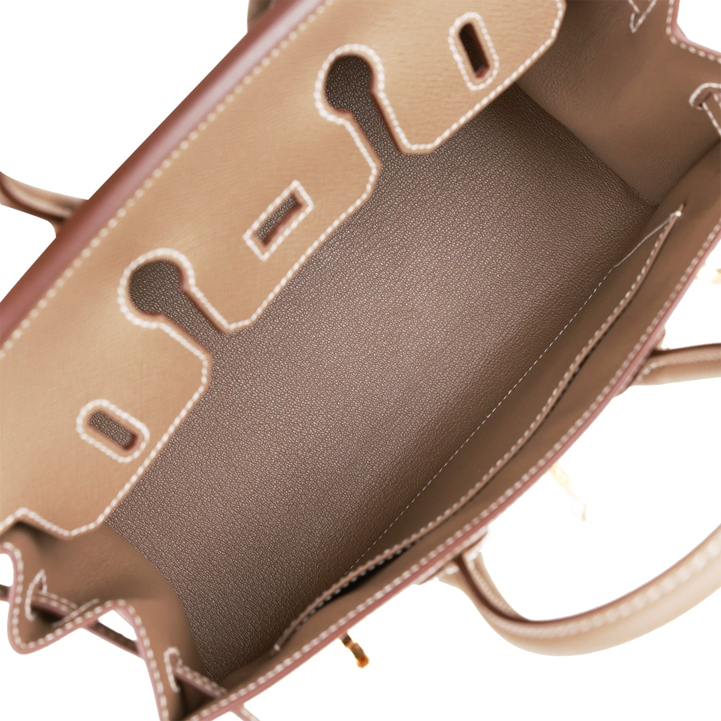 Luxury Hermes Birkin Sellier 25 Etoupe Epsom Gold Hardware