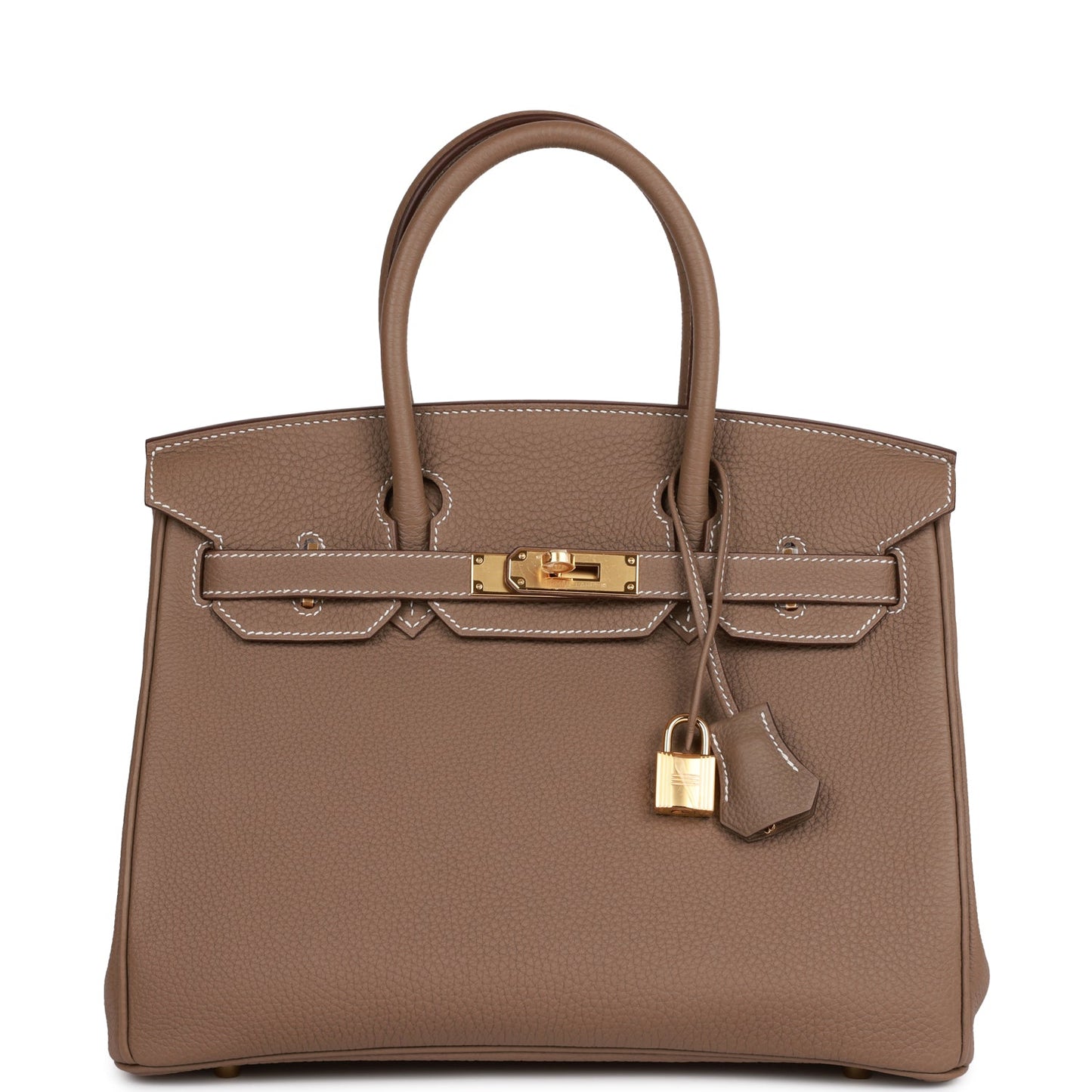 Luxury Hermes Birkin 30 Etoupe Togo Gold Hardware