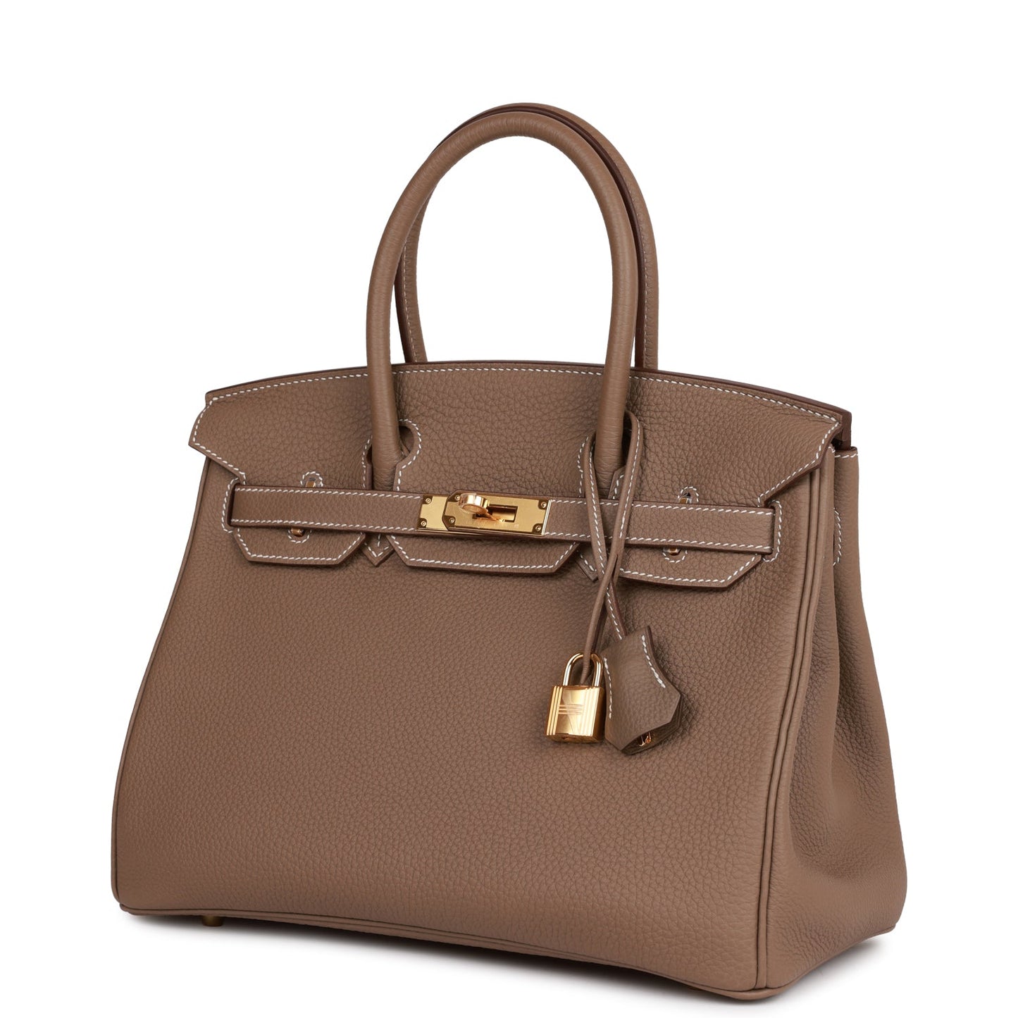 Luxury Hermes Birkin 30 Etoupe Togo Gold Hardware