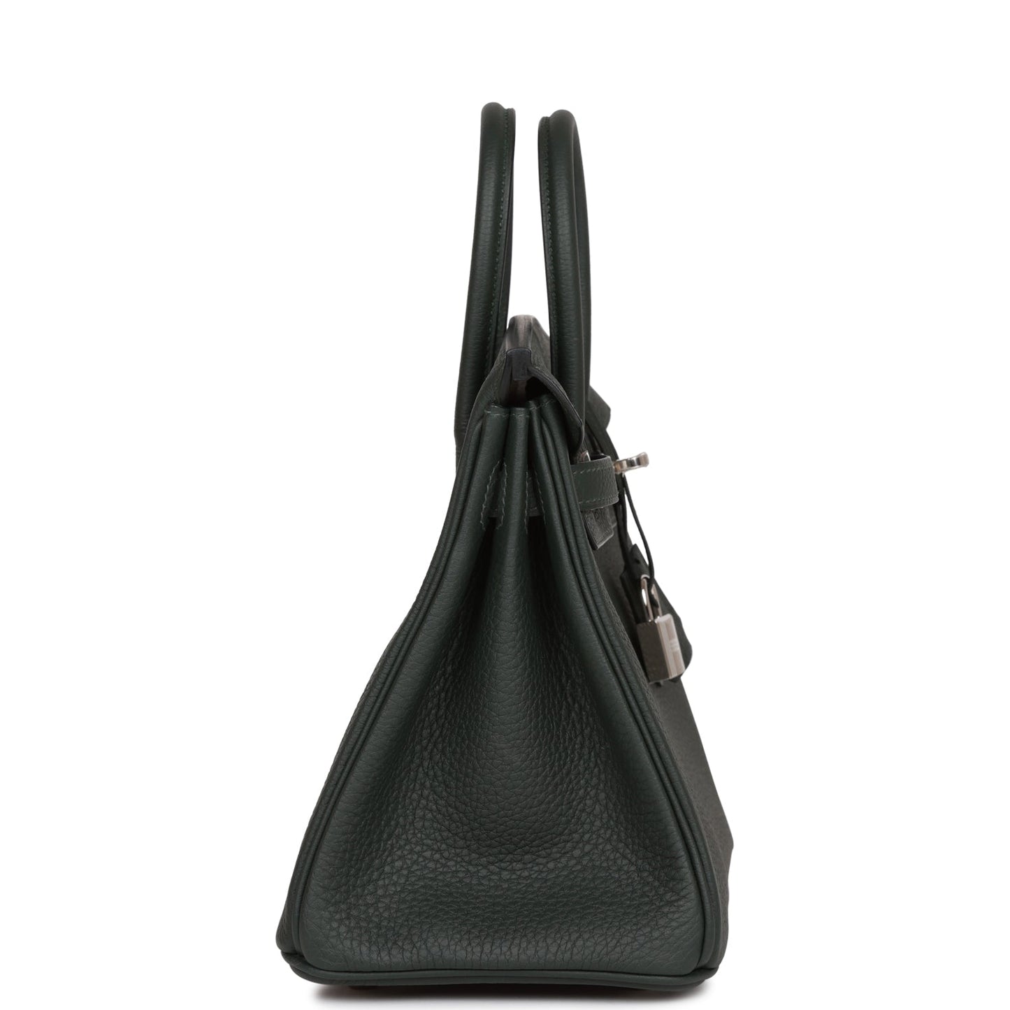 Luxury Hermes Birkin 25 Vert Fonce Togo Palladium Hardware