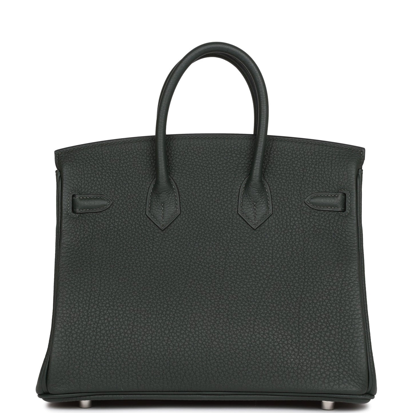 Luxury Hermes Birkin 25 Vert Fonce Togo Palladium Hardware