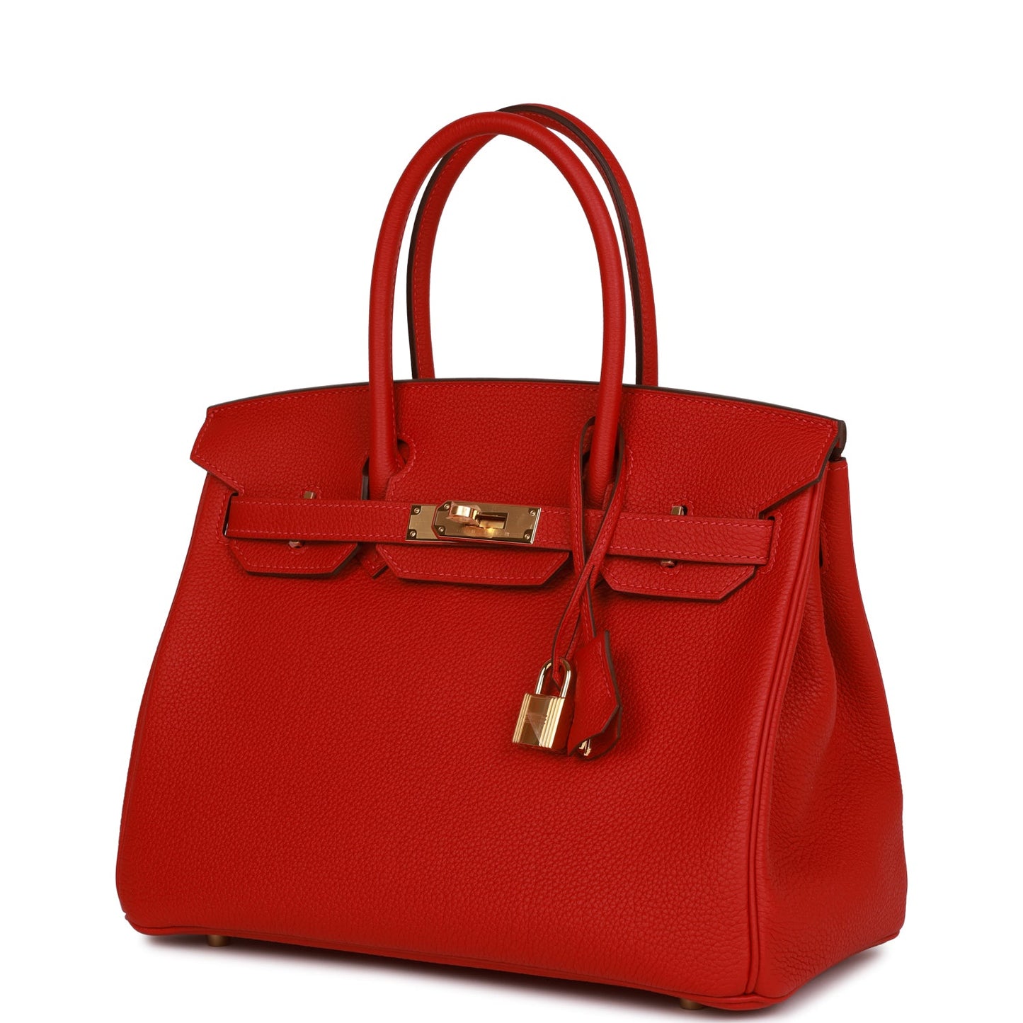 Luxury Hermes Special Order (HSS) Birkin 30 Rouge Casaque Togo Gold Hardware