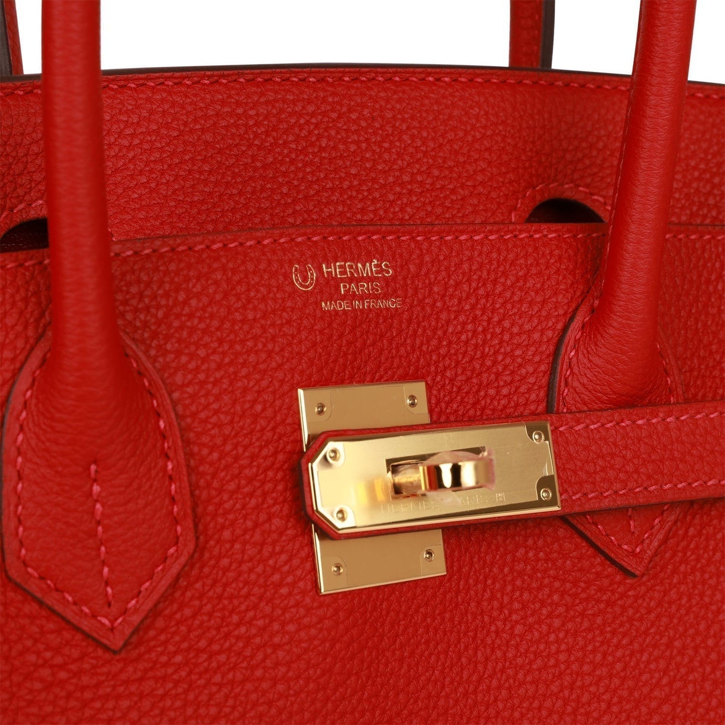 Luxury Hermes Special Order (HSS) Birkin 30 Rouge Casaque Togo Gold Hardware