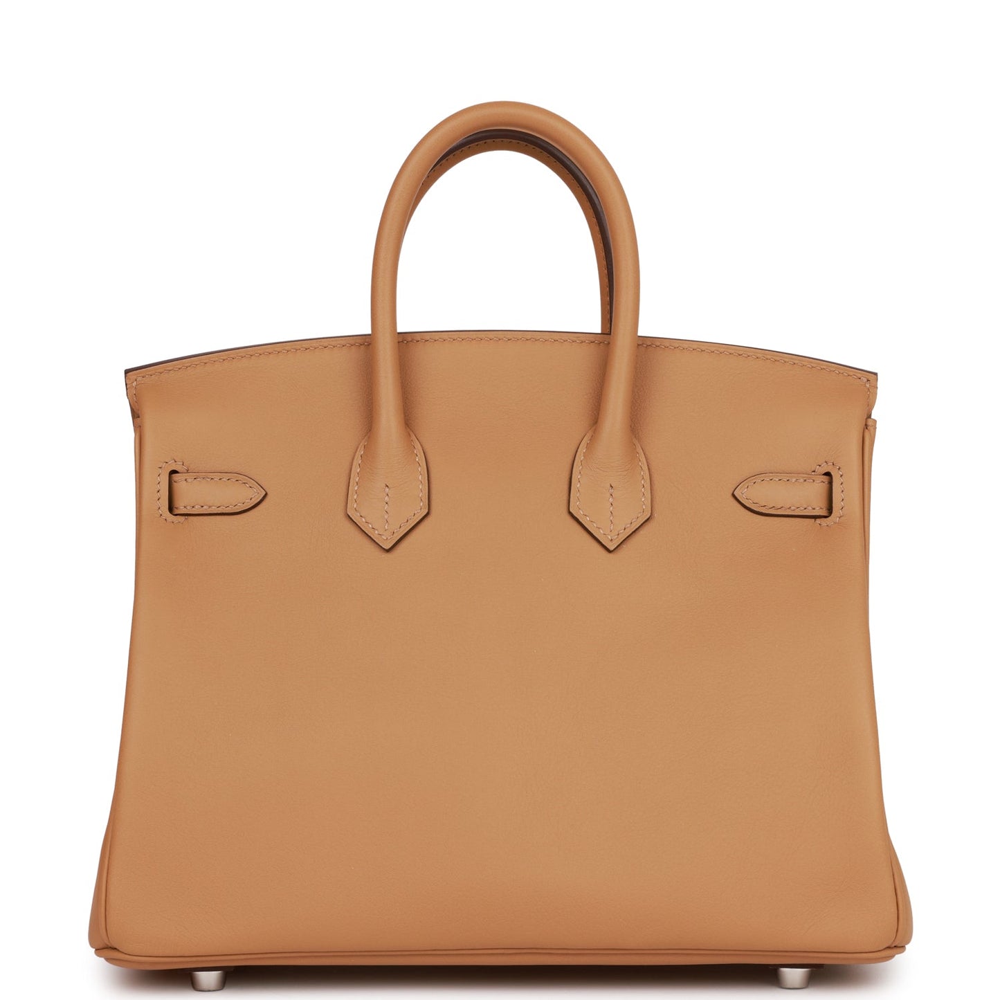 Luxury Hermes Birkin 25 In & Out Biscuit Swift Palladium Hardware