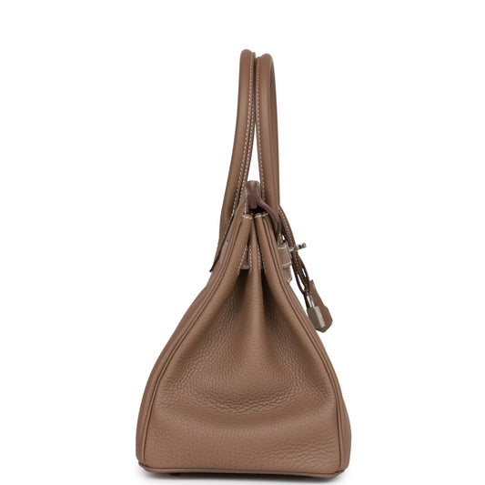 Luxury Hermes Birkin 30 Etoupe Togo Palladium Hardware