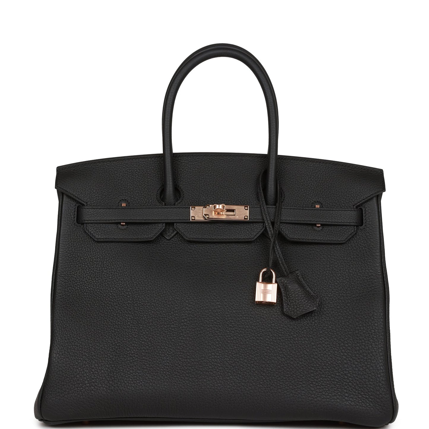 Luxury Hermes Birkin 35 Black Togo Rose Gold Hardware