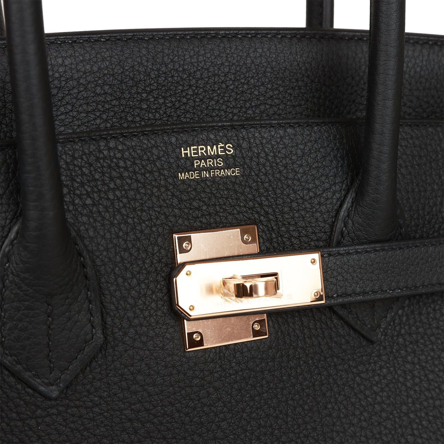 Luxury Hermes Birkin 35 Black Togo Rose Gold Hardware