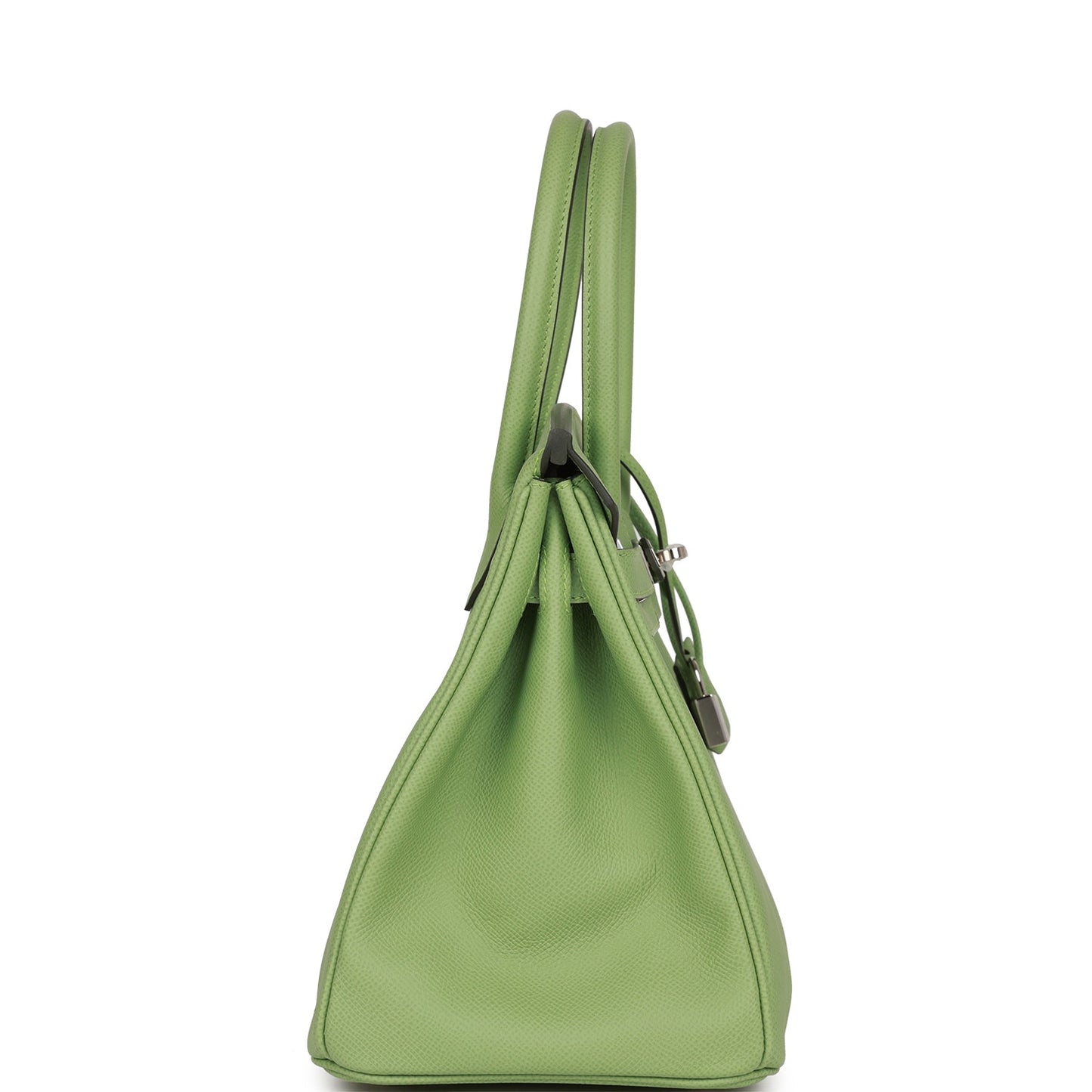 Luxury Hermes Birkin 30 Vert Criquet Epsom Palladium Hardware