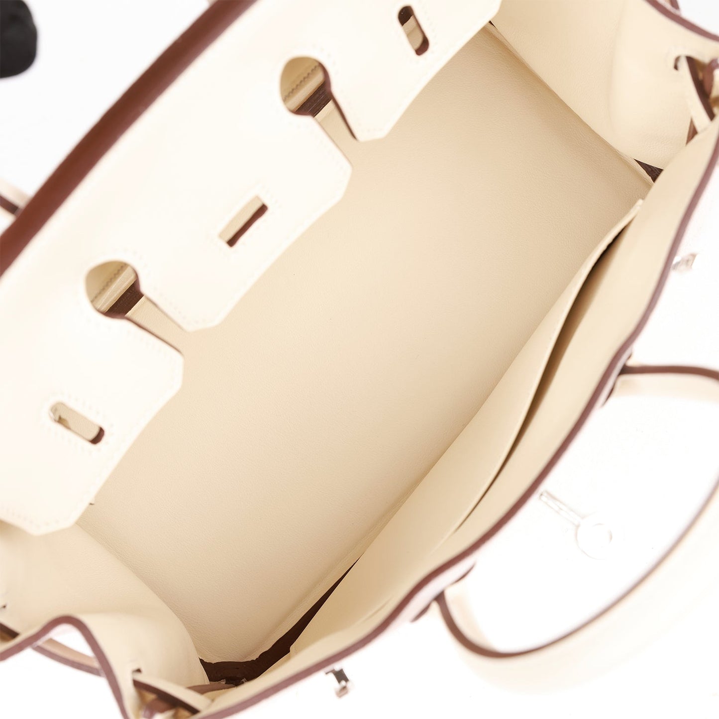 Luxury Hermes Birkin 25 Glycine Grizzly and Nata Swift Palladium Hardware