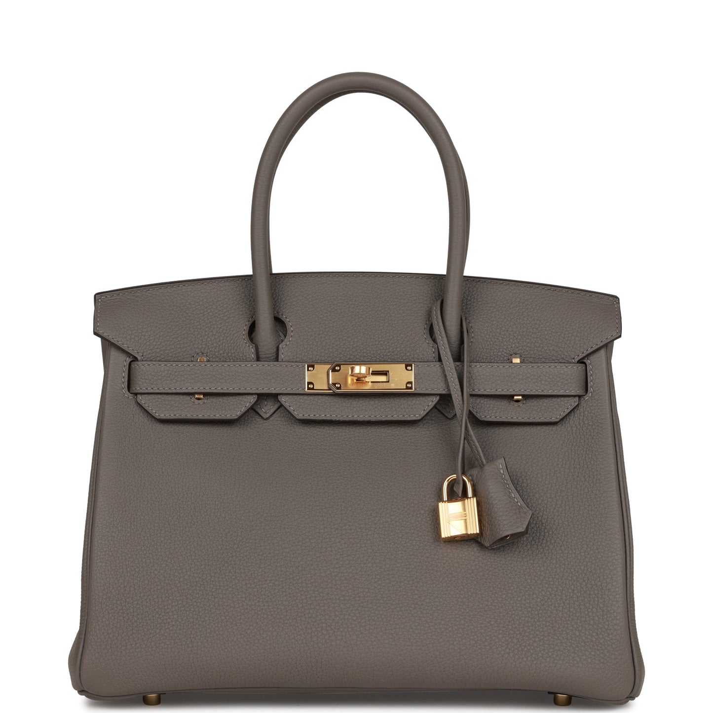 Luxury Hermes Birkin 30 Gris Meyer Togo Gold Hardware