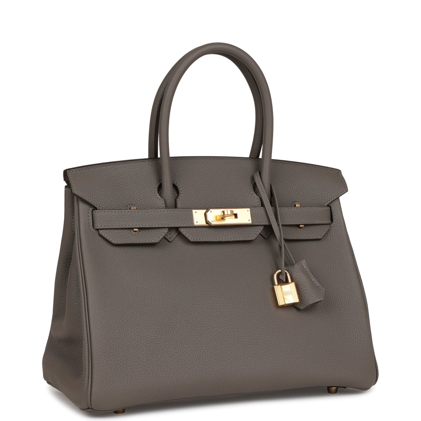Luxury Hermes Birkin 30 Gris Meyer Togo Gold Hardware